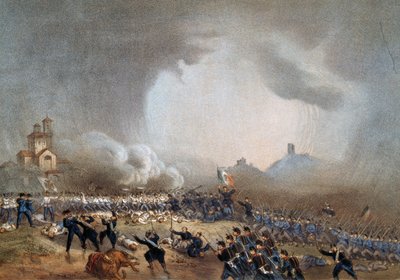 Attaque des Piémontais à Madonna della Scoperta, bataille de Solferino, 24 juin - Carlo Bossoli