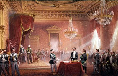 Victor Emmanuel II (1820-1878) signa le traité d