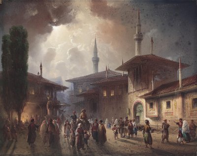 Palais des Khans de Bakhtchissaraï, 1857 - Carlo Bossoli
