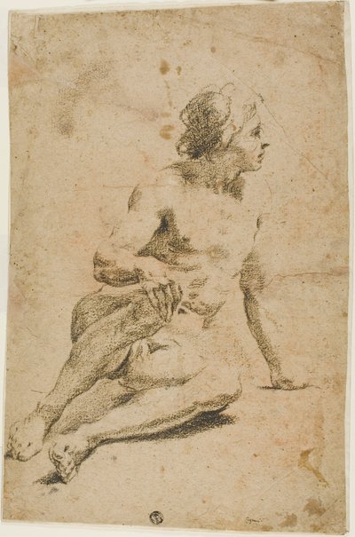 Nu masculin assis - Carlo Cignani