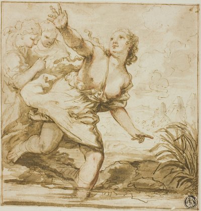 Femme en vol - Carlo Cignani