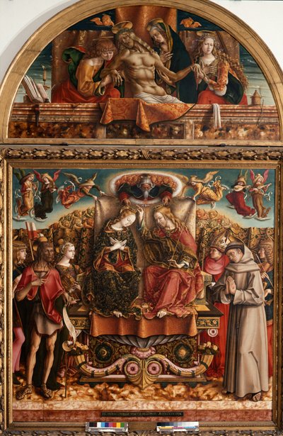 Couronnement de la Vierge avec la Sainte Trinité et les Saints - Carlo Crivelli