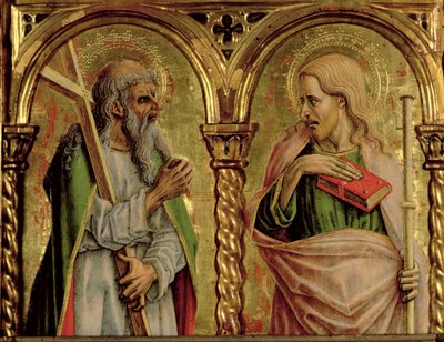 Saint André et Saint Jacques le Majeur, détail du polyptyque de Sant