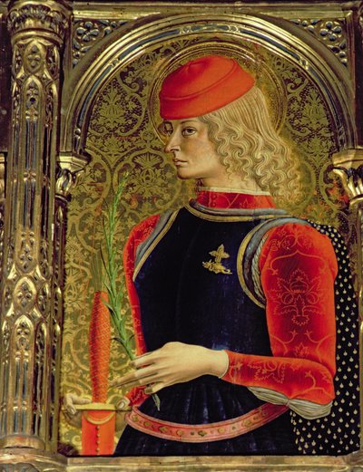 Saint Georges, détail du polyptyque de Sant
