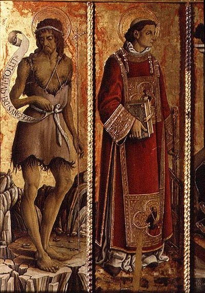 Saint Jean-Baptiste et Saint Laurent (détail) - Carlo Crivelli