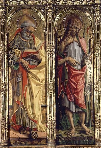 Saint Pierre et Saint Jean-Baptiste (détail) - Carlo Crivelli