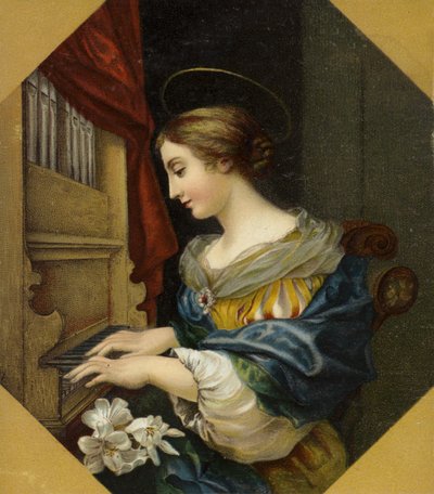Sainte Cécile jouant de l