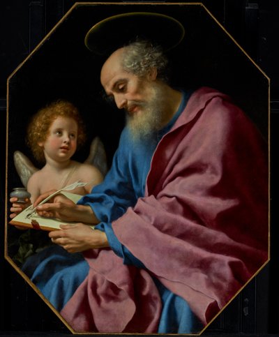 Saint Matthieu rédige son évangile - Carlo Dolci