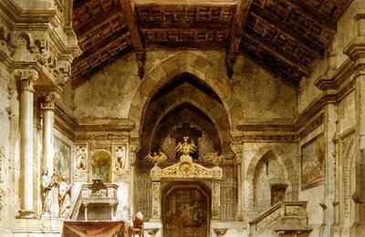 Décor de scène pour un opéra - Carlo Ferrario