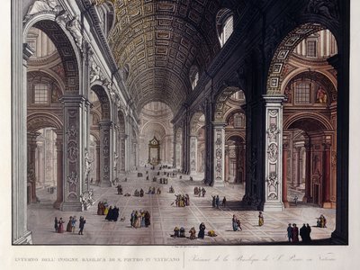 Intérieur de la Grande Basilique de San Pietro au Vatican - Carlo Gilio