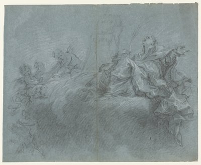 Madone avec des anges dans les nuages - Carlo Innocenzo Carlone (possibly)