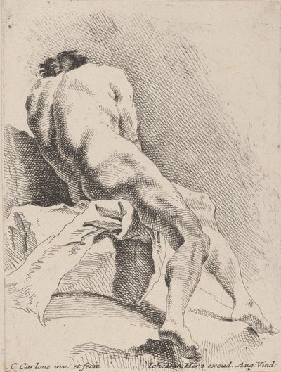 Étude académique, vue de dos - Carlo Innocenzo Carloni
