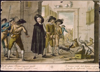 Prêtre Arlotto, par Carlo Lasinio (1759-1838), gravure en couleur - Carlo Lasinio