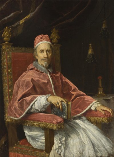 Russe : "Portrait du pape Clément IX (1600-1669) " Portrait du pape Clément IX (1600-1669) - Carlo Maratta