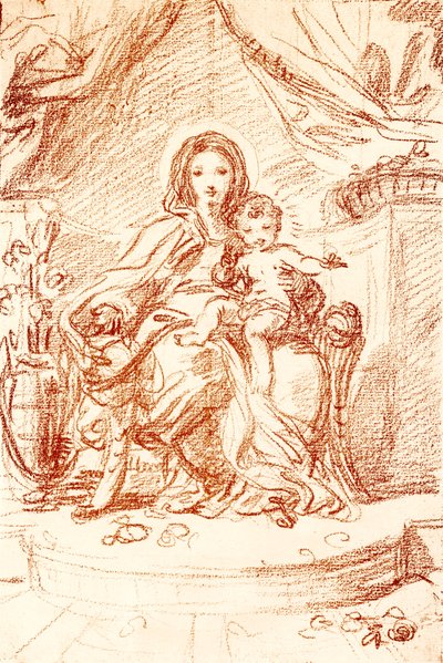 Étude de la Madone - Carlo Maratta or Maratti