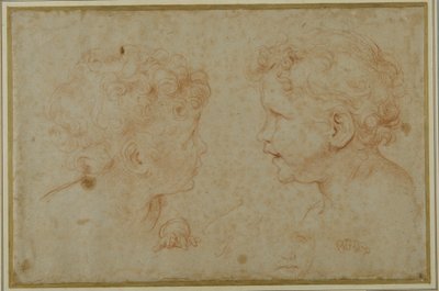 Études de la tête et de la main gauche d