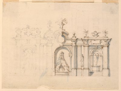 Colonnade avec fontaine - Carlo Marchionni