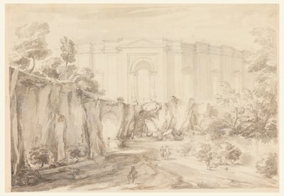 Conception pour un hémicycle, Villa Albani, Rome, Italie - Carlo Marchionni