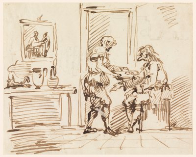 Dessin, Scène de genre, 1725-50 - Carlo Marchionni