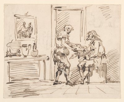 Dessin, Scène de genre, 1725-50 - Carlo Marchionni