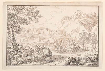 Dessin, Un paysage, 1770-86 - Carlo Marchionni