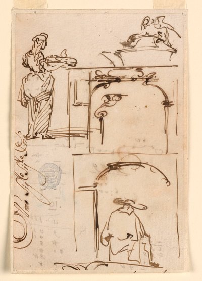 Dessin, croquis, 1725-50 - Carlo Marchionni