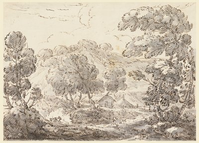 Maison dans un paysage boisé - Carlo Marchionni
