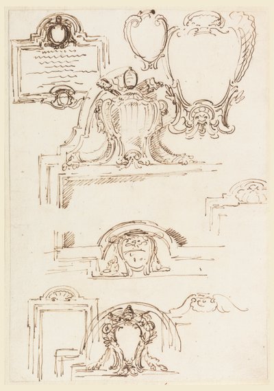 Neuf esquisses pour cadres de tablettes - Carlo Marchionni