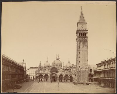 Basilique Saint-Marc avec le campanile, Venise - Carlo Naya