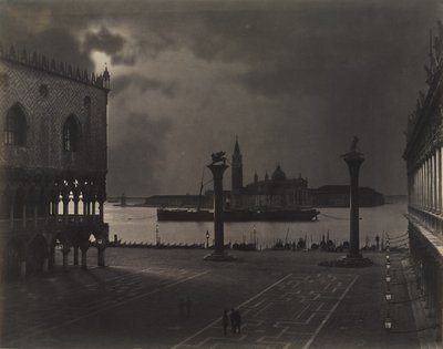 Venise : Saint-Marc regardant vers San Giorgio Maggiore, au clair de lune - Carlo Naya