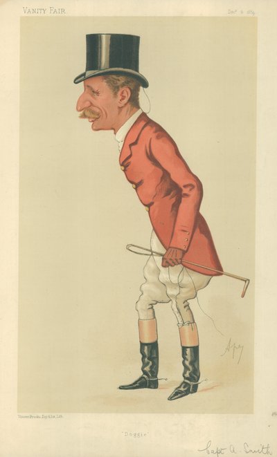 Capitaine Arthur Smith, Doggie, 6 décembre 1884, caricature de Vanity Fair - Carlo Pellegrini
