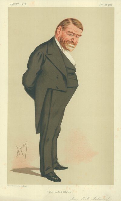 Général Robert Cumming Schenck, USA, 23 janvier 1875, caricature de Vanity Fair - Carlo Pellegrini