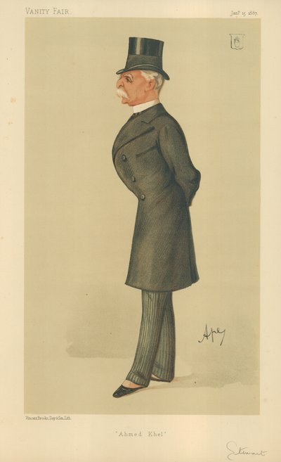 Général Sir Donald Martin Stewart, Ahmed Khel, 15 janvier 1887, caricature de Vanity Fair - Carlo Pellegrini