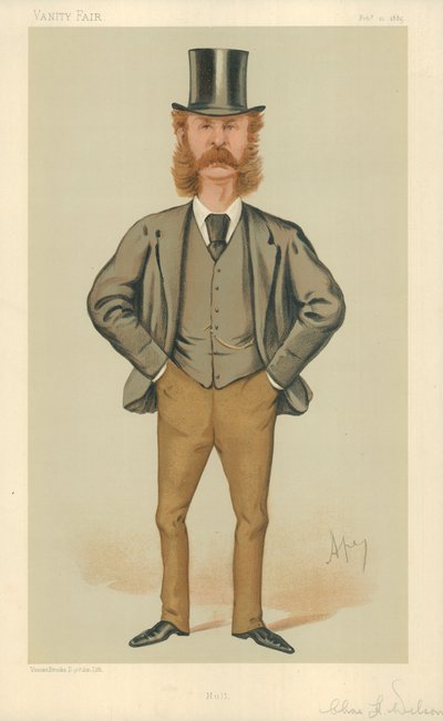 M. Charles Henry Wilson, Hull, 21 février 1885, caricature de Vanity Fair - Carlo Pellegrini