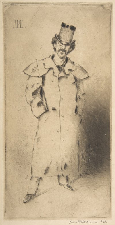Portrait de Whistler, 1881 - Carlo Pellegrini