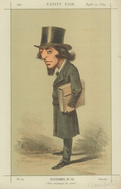 Rt Hon James Stansfeld, Pour encourager les autres, 10 avril 1869, caricature de Vanity Fair - Carlo Pellegrini