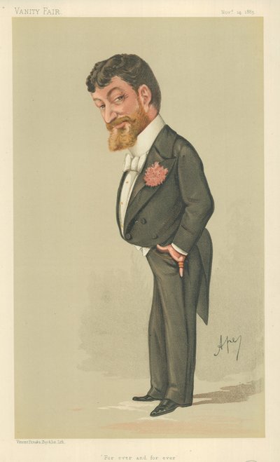 Signor Paolo Tosti, Pour toujours et à jamais, 14 novembre 1885, caricature de Vanity Fair - Carlo Pellegrini