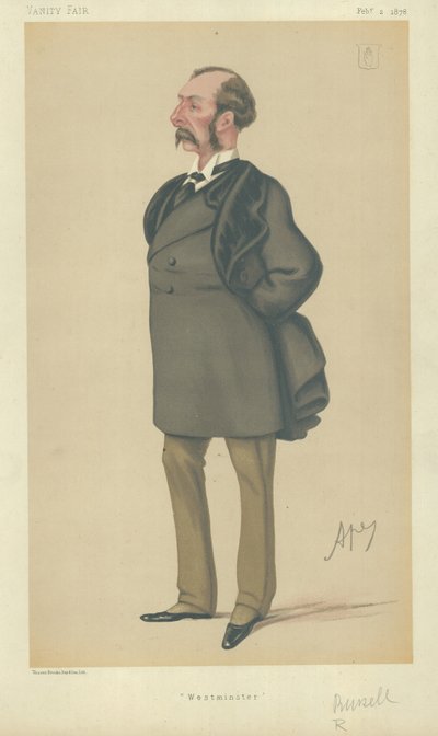 Sir Charles Russell (lithographie en couleur) - Carlo Pellegrini