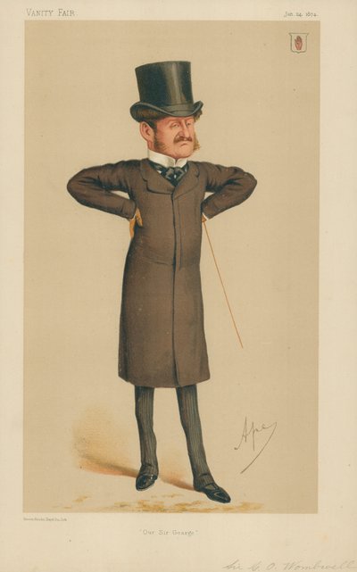 Sir George Orby Wombwell, Notre Sir George, 24 janvier 1874, caricature de Vanity Fair - Carlo Pellegrini