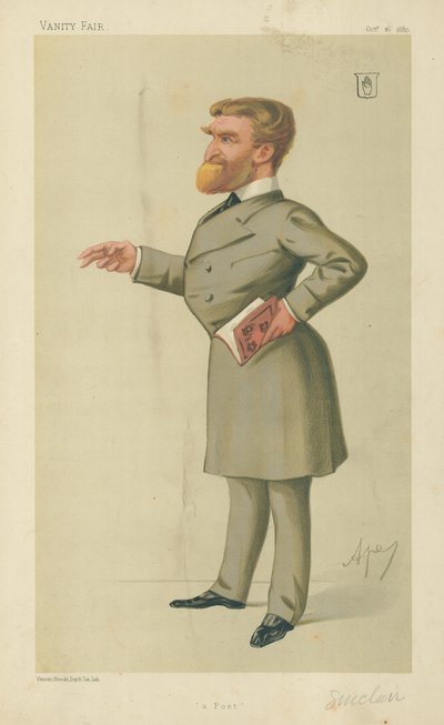 Sir John George Sinclair, un poète, 16 octobre 1880, caricature de Vanity Fair - Carlo Pellegrini