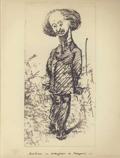 Swinburne sur du papier buvard (caricature de l