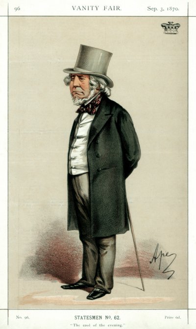 La Fraîcheur du Soir, Lord Houghton, poète et homme politique anglais, 1870 - Carlo Pellegrini