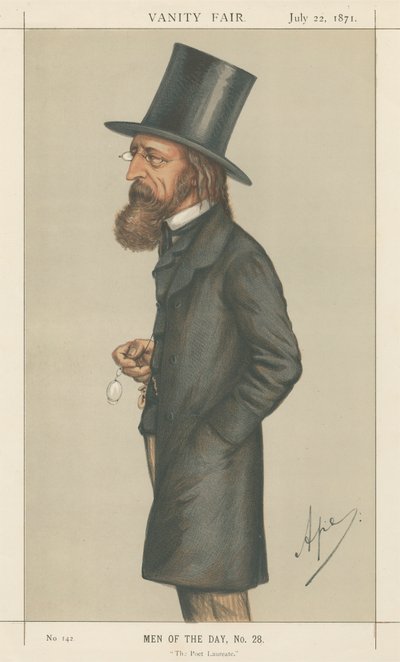 Le Poète Lauréat, Lord A. Tennyson (série Vanity Fair) - Carlo Pellegrini