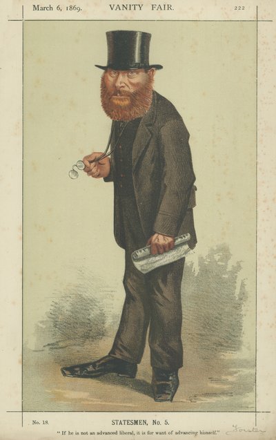Le très honorable W E Forster - Carlo Pellegrini