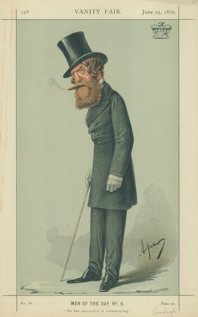 Vicomte Ranelagh, Il a réussi à se porter volontaire, 25 juin 1870, caricature de Vanity Fair - Carlo Pellegrini