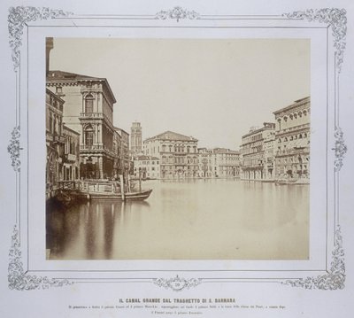Venise, le Grand Canal depuis le ferry de San Barnabas, c.1855 - Carlo Ponti