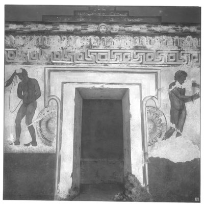 Caile Vipinas, reconstruction de la peinture murale étrusque dans la Tombe François à Vulci de c.320-280 av. J.-C. - Carlo Ruspi