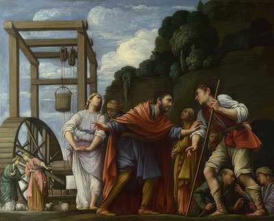 Moïse défend les filles de Jethro. 1609-10 - Carlo Saraceni