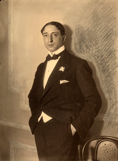 Portrait du journaliste Luigi Barzini en tenue de soirée - Carlo Wulz