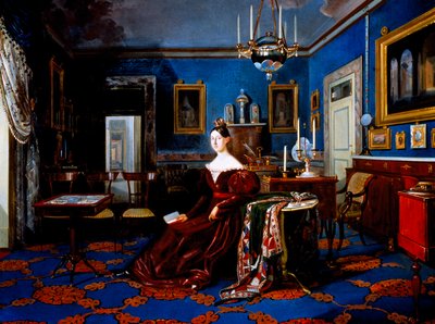 Portrait de Maria Cristina de Savoie au palais de Caserte - Carlo de Falco
